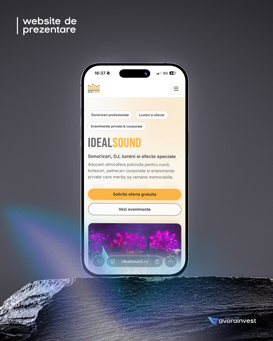 Proiect website idealsound.ro